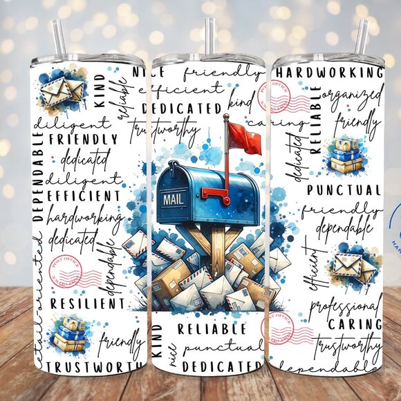 Postal Worker 20oz Stainless Steel Tumbler, Mail Carrier Gift, Postal worker Cup - Picture 2 of 8